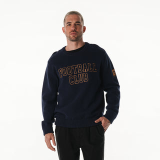 Green Bay Packers Unisex Jacquard Crew - Navy-Jacquard Sweater-thewildcollective