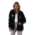 Green Bay Packers Unisex Jacquard Zip Front Sweater - Black view 1