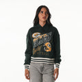 Green Bay Packers Women's Cropped Hoodie - Green view 1