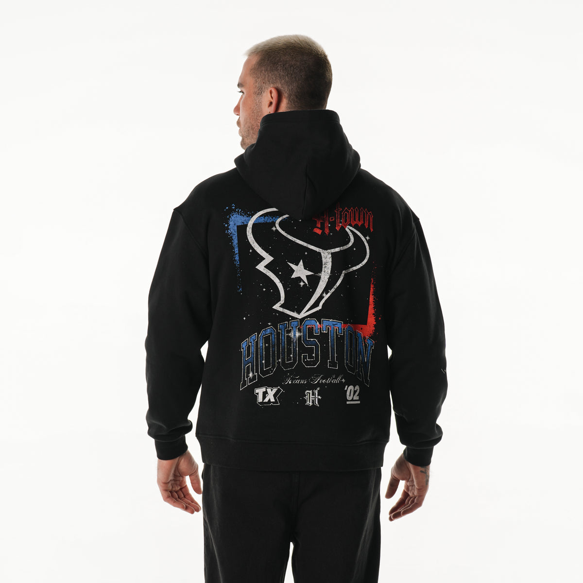 Houston Texans Unisex Splatter Graphic Hoodie - Black