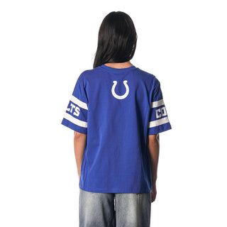 Indy Colts Women's Drop Shoulder SS Tee - Blue-T-SHIRT-thewildcollective