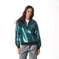 Jacksonville Jaguars Teal Sequin Bomber view 1