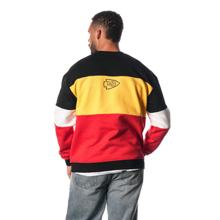 Kansas City Chiefs Color Block Crew - Multi-Crew Fleece-thewildcollective
