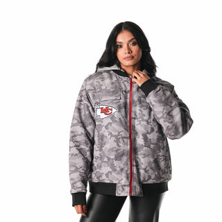 Kansas City Chiefs Ripstop Hooded Bomber - Camo-Jacket-thewildcollective