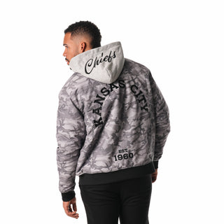 Kansas City Chiefs Ripstop Hooded Bomber - Camo-Jacket-thewildcollective