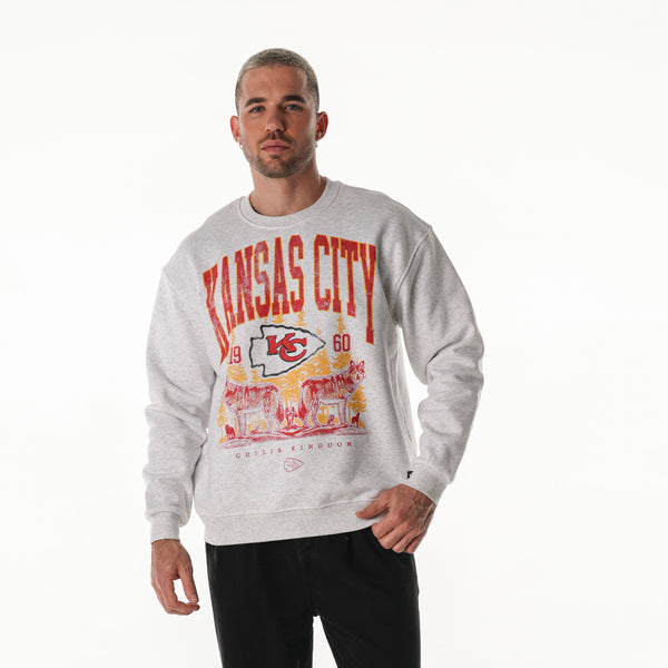 Kansas City Chiefs Unisex Graphic Crewneck – Heather Creme