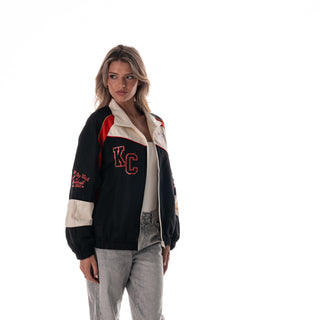 Kansas City Chiefs Women's Oversized Raglan Track Jacket - Multi-Track Jacket-thewildcollective