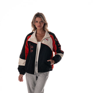 Kansas City Chiefs Women's Oversized Raglan Track Jacket - Multi-Track Jacket-thewildcollective