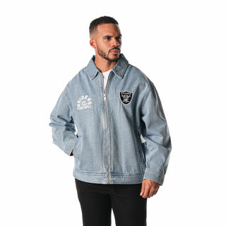 Las Vegas Raiders Denim Unisex Coaches Jacket-Denim Jacket-thewildcollective