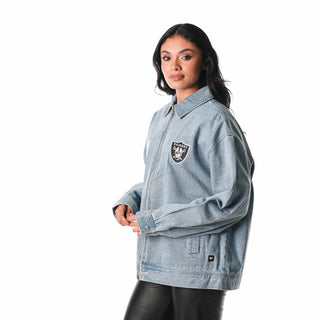 Las Vegas Raiders Denim Unisex Coaches Jacket-Denim Jacket-thewildcollective