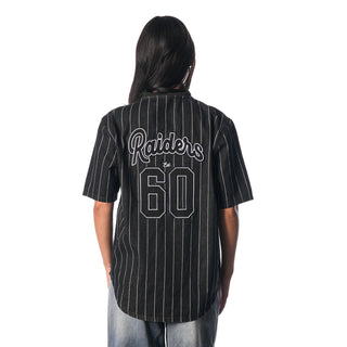 Las Vegas Raiders Denim Zip Front Shirt-Denim Shirt-thewildcollective