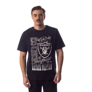 Las Vegas Raiders Unisex 2023 Tour Band Tee - Black-Band Tee-thewildcollective