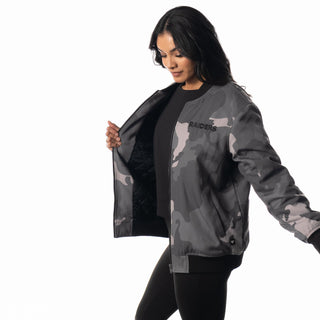Las Vegas Raiders Unisex Camo Bomber - Camo Grey-Bomber Jacket-thewildcollective