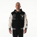 Las Vegas Raiders Unisex Hooded Varsity Jacket – Black view 1