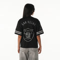 Las Vegas Raiders Women's Boxy Mesh Jersey - Black view 2