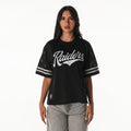 Las Vegas Raiders Women's Boxy Mesh Jersey - Black view 1
