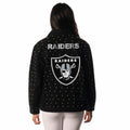 Las Vegas Raiders Womens Denim Rhinestone- Denim view 3