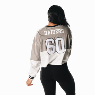 Las Vegas Raiders Women's Fashion Crew - Grey-FASHION TOP-thewildcollective