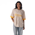 Los Angeles Chargers Mesh Button Up Shirt - Cream view 1