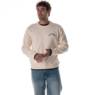 Los Angeles Chargers Unisex Jacquard Crew Neck - Cream-Jacquard Sweater-thewildcollective