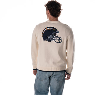 Los Angeles Chargers Unisex Jacquard Crew Neck - Cream-Jacquard Sweater-thewildcollective