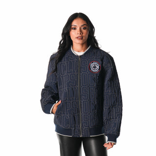 Los Angeles Clippers Unisex Quilted Bomber - Navy-Quilted Jacket-thewildcollective