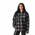 Los Angeles Kings Flannel Zip Front Jacket - Black view 3