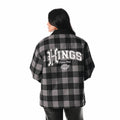 Los Angeles Kings Flannel Zip Front Jacket - Black view 4
