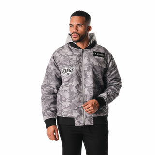 Los Angeles Kings Ripstop Hooded Bomber - Camo-Jacket-thewildcollective