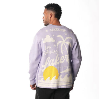 Los Angeles Lakers Button Front Cardigan - Purple-Cardigan-thewildcollective