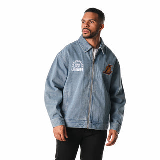Los Angeles Lakers Denim Coach's Jacket-Denim Jacket-thewildcollective