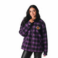 Los Angeles Lakers Flannel Zip Front Jacket - Purple view 2