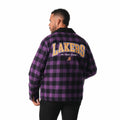 Los Angeles Lakers Flannel Zip Front Jacket - Purple view 5