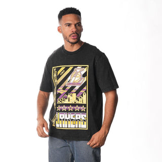 Los Angeles Lakers Full Graphic Tee - Black-Band Tee-thewildcollective