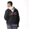 Los Angeles Lakers Hooded Bomber Jacket - Black view 2