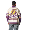 Los Angeles Lakers Jacquard Button Up Sweater - Cream view 2