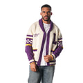 Los Angeles Lakers Jacquard Button Up Sweater - Cream view 1