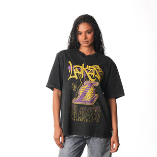 Los Angeles Lakers Live From Band Tee - Black-Band Tee-thewildcollective