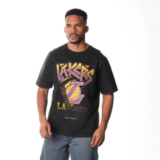 Los Angeles Lakers Live From Band Tee - Black-Band Tee-thewildcollective