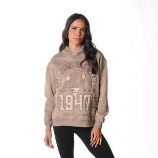 Los Angeles Lakers Satin Fleece Hoodie - Grey-Hoodie-thewildcollective