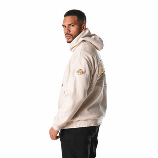 Los Angeles Lakers Unisex Corduroy Hoodie - Cream-Hoodie-thewildcollective