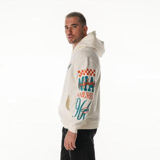 Miami Dolphins Unisex Graphic Sleeve Hoodie - Vintage White-Hoodie-thewildcollective