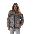 Miami Dolphins Women's Denim Jacket - Grey Denim view 2