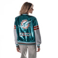 Miami Dolphins Women's Sequin Jacket - Aqua view 2