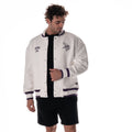 Minnesota Vikings Unisex Embossed Cable Knit Bomber - Vintage White view 2
