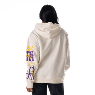 Minnesota Vikings Unisex Graphic Sleeve Hoodie - Vintage White-Hoodie-thewildcollective