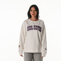 Minnesota Vikings Women's Oversized Crew Fleece - White view 1
