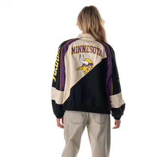 Minnesota Vikings Women's Oversized Raglan Track Jacket - Multi-Track Jacket-thewildcollective