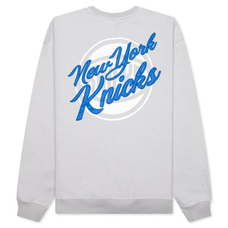 New York Knicks Puff Print Crew Fleece - Off-White-Crew Fleece-thewildcollective