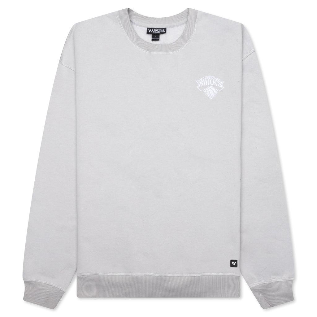 New York Knicks Puff Print Crew Fleece - Off-White